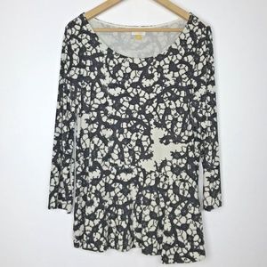 Anthro Leifsdottir Webbed Tales Peplum Knit Top